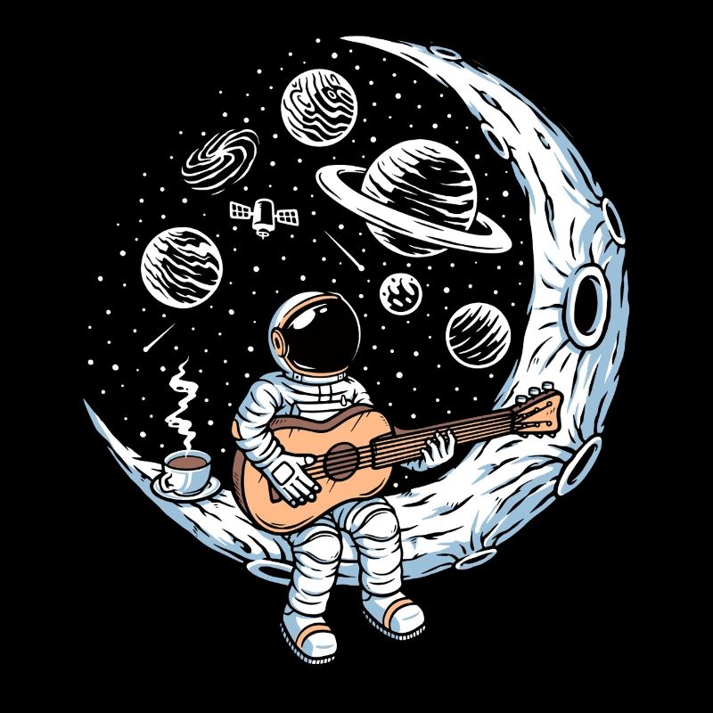 Astronaut Playing Guitar