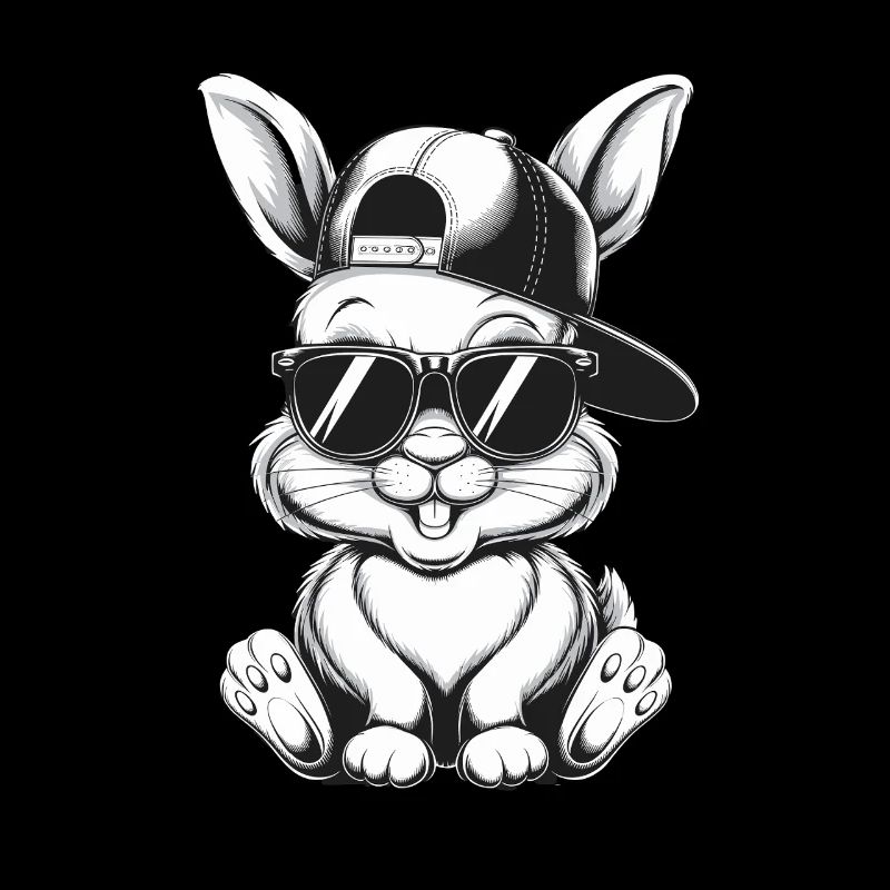 Cooler Hase Mit Sonnenbrille Und Cap
