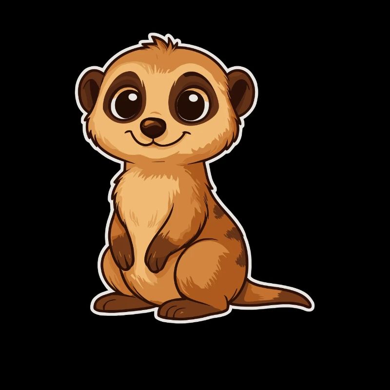 Mignon suricate dessin animé