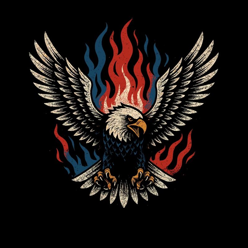 American - Flaming Eagle