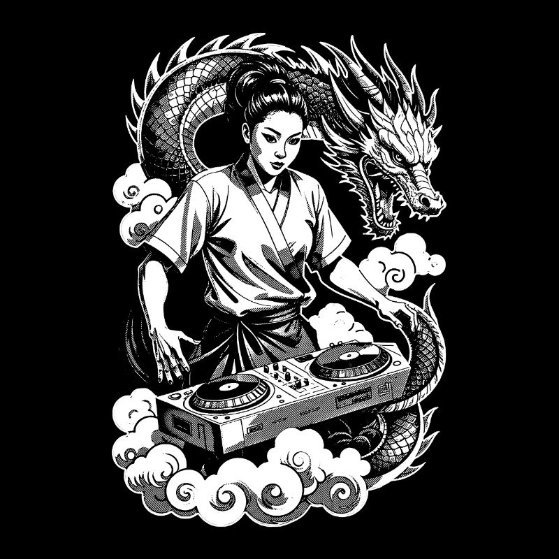Chemise d’héroïne : Magic DJ Controller avec dragon