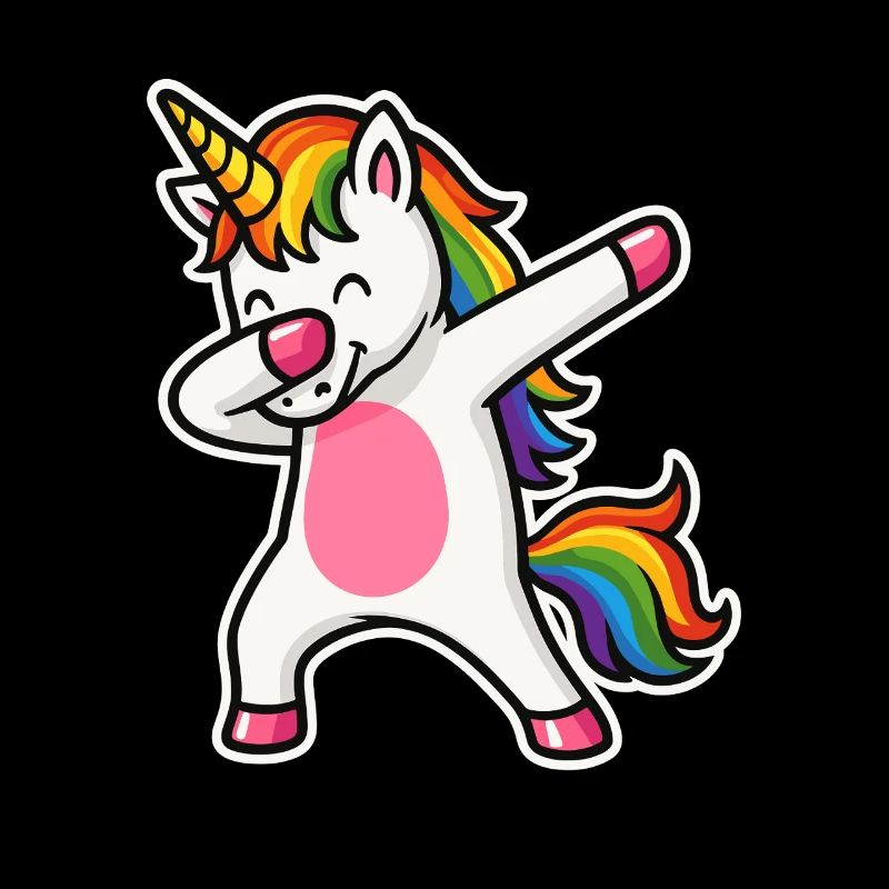 Dabbing Einhorn – Regenbogenpower & Spaß