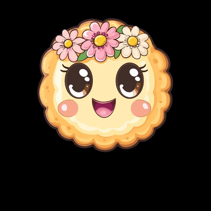 Biscuit de fortune avec des fleurs
