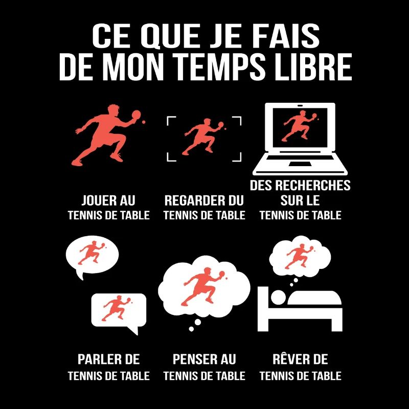 Ce que je fais de mon temps libre Tennis de table