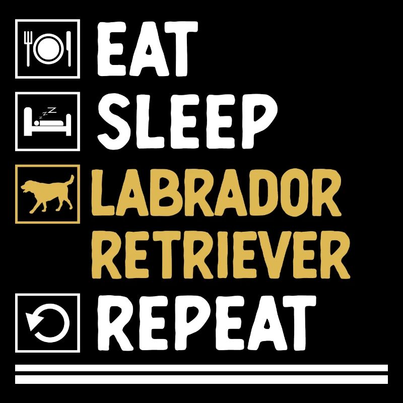 Manger Dormir Labrador Retriever Répéter Chien de laboratoire