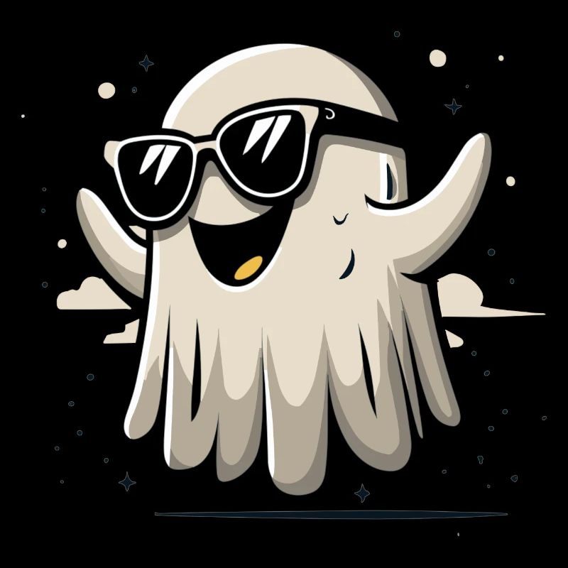 Ghost with sunglasses