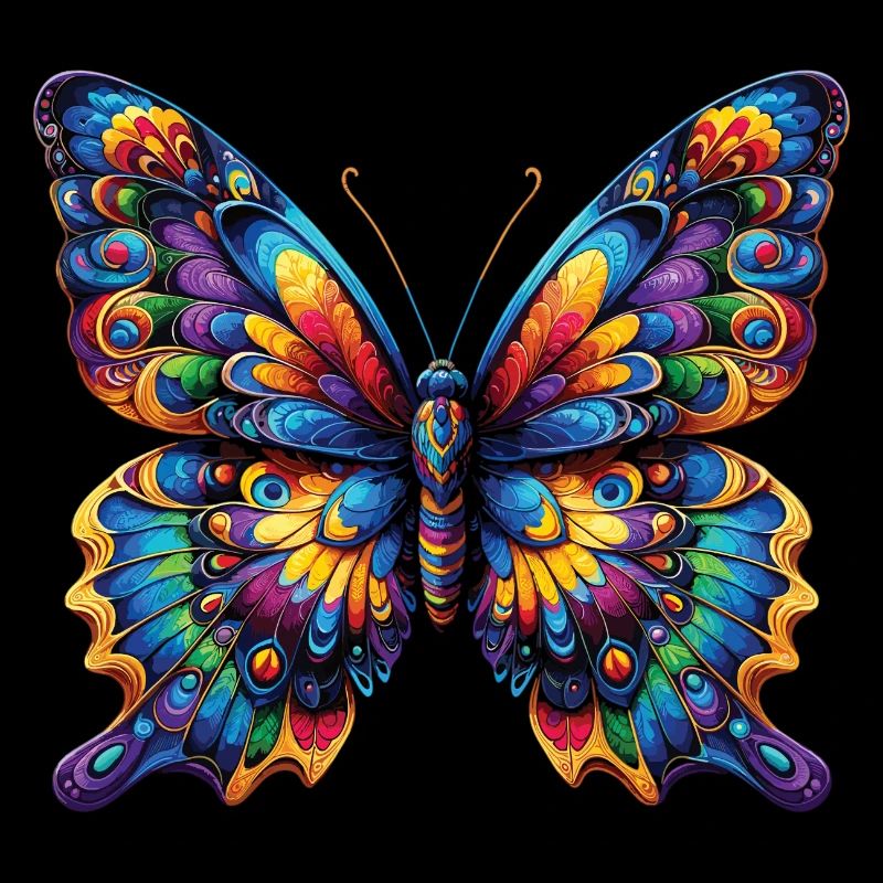 Beauté colorée : Papillon coloré