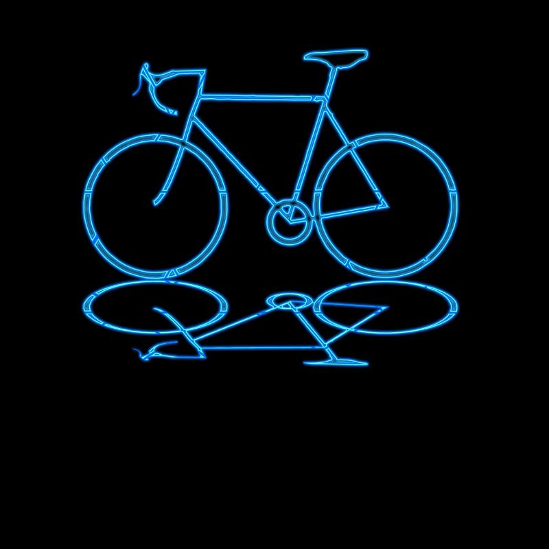 Vélo de route Bleu Néon avec Réflexion