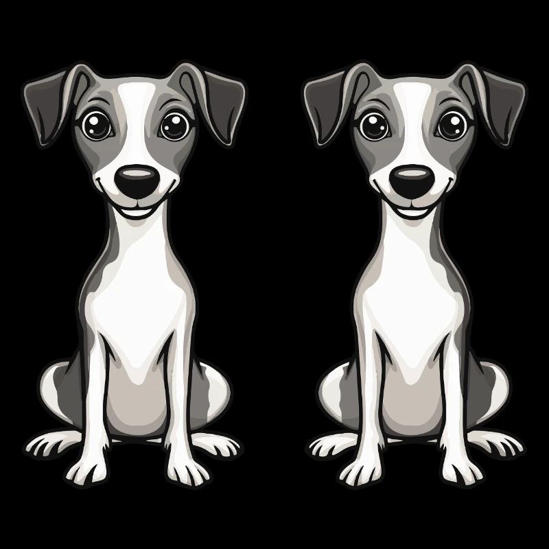 Whippet Hund Comic