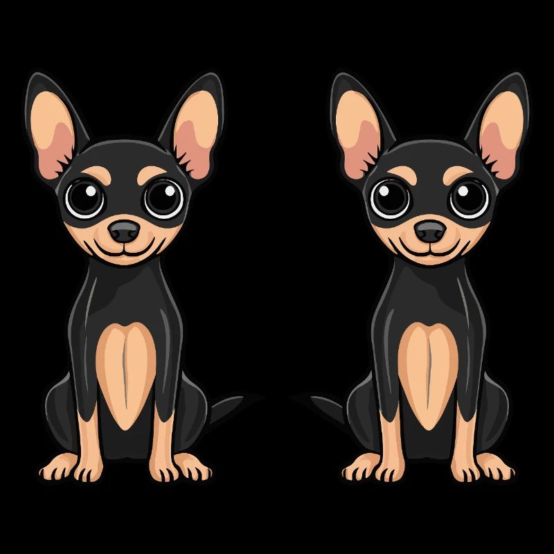 Pinscher Hund Comic