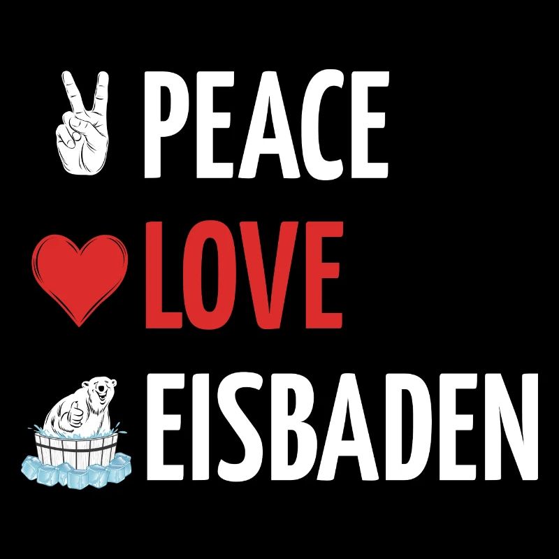Peace Love Eisbaden Eisbär Eisbaden Eisbad Spruch