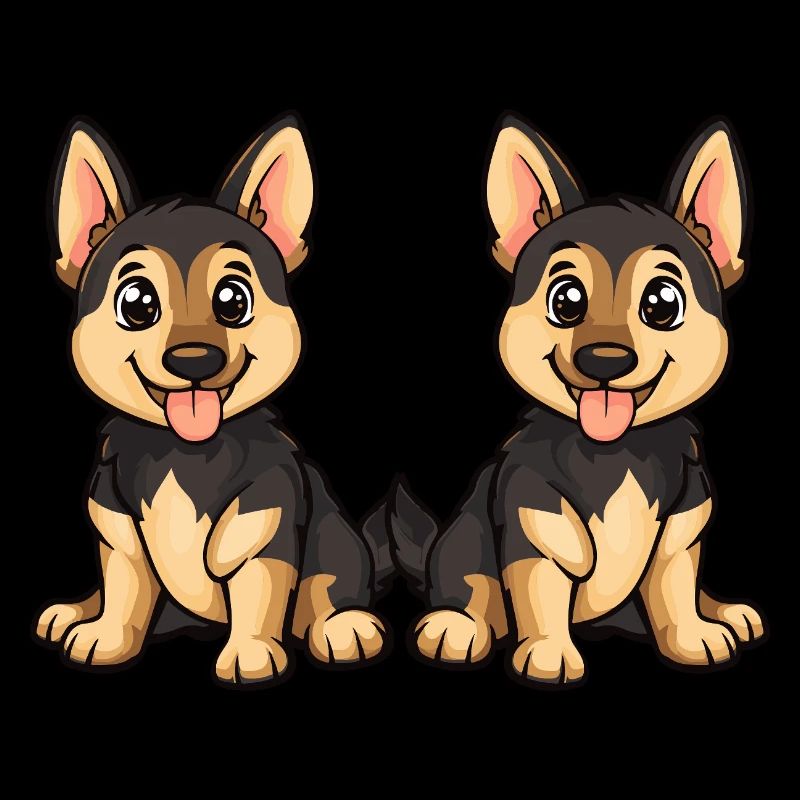 German Shepherd Hund Comic