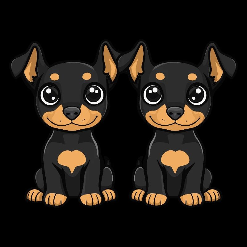 Bande dessinée de chien doberman