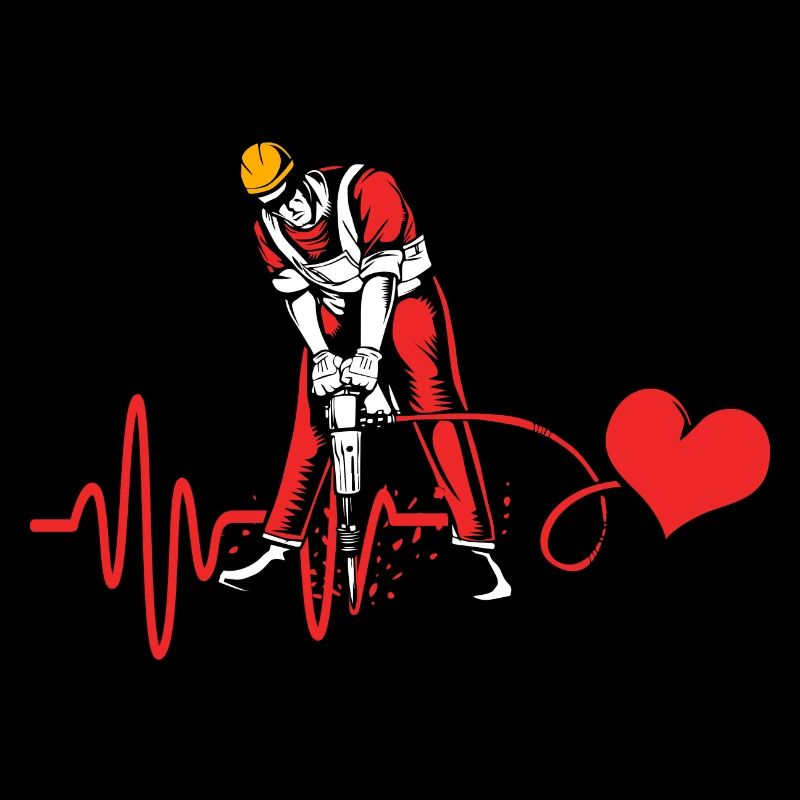 Construction worker construction site heartbeat