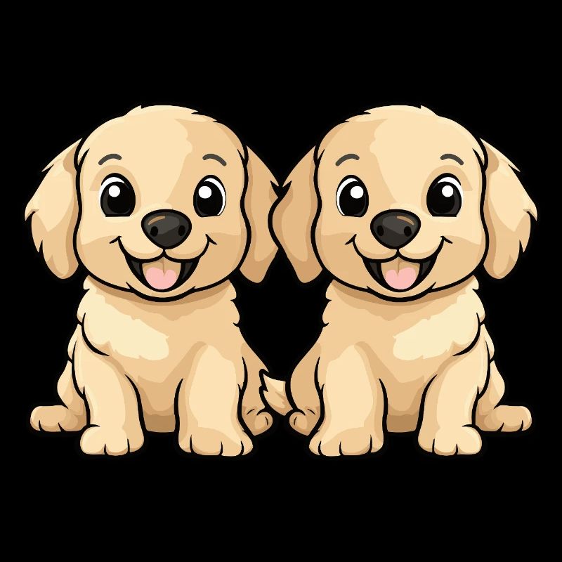 Golden Retriever Hund Comic