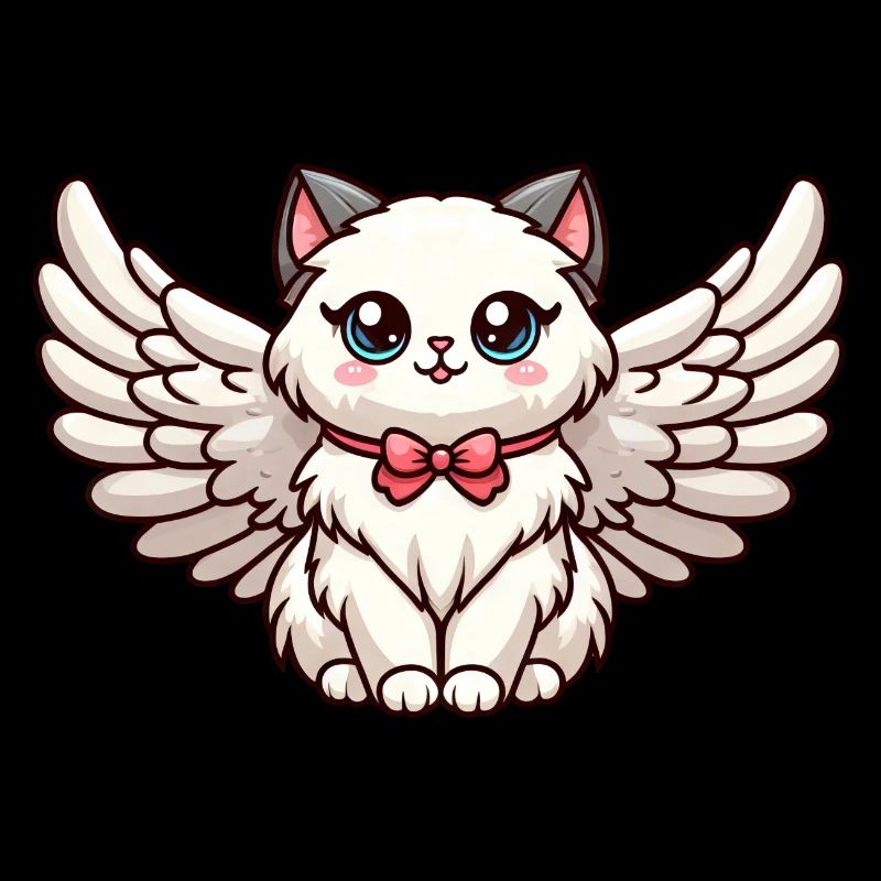 Chat ragdoll mignon dans le style cartoon avec