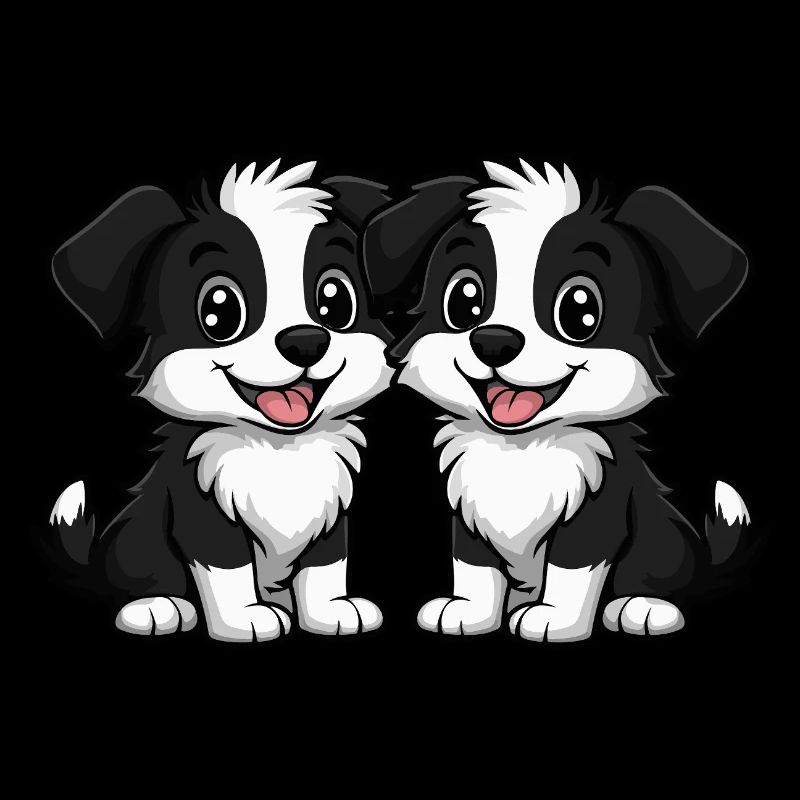Border Collie Hund Comic