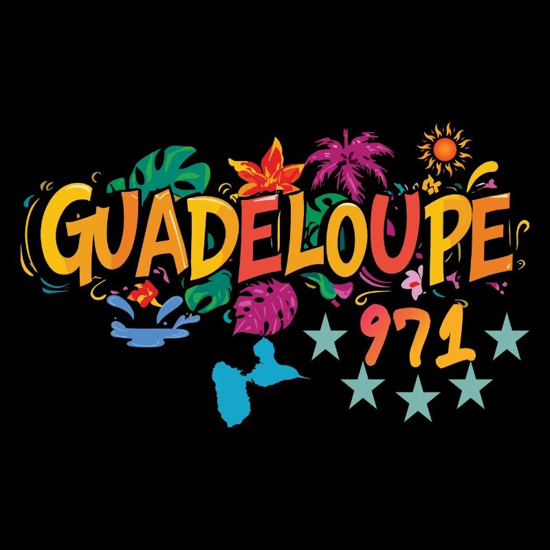 Map of Guadeloupe 971 - souvenir gift idea
