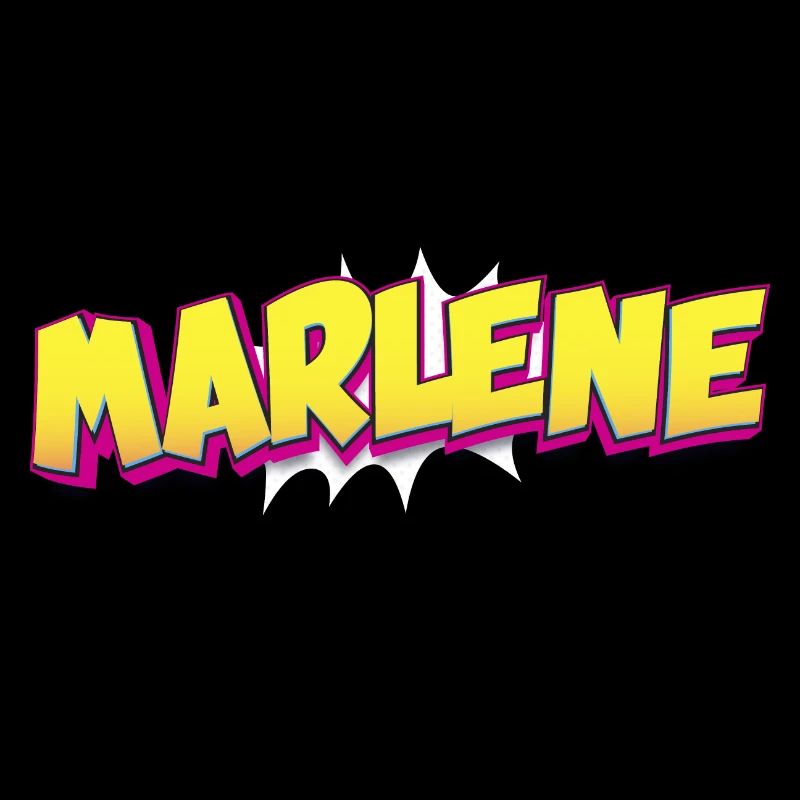 Marlene benutzerdefinierter Name Comic-Stil Pop-Art,