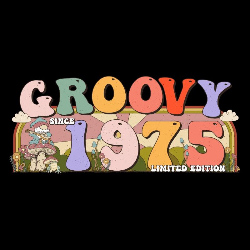 Groovy seit 1975 Retro Hippie 48. Geburtstag