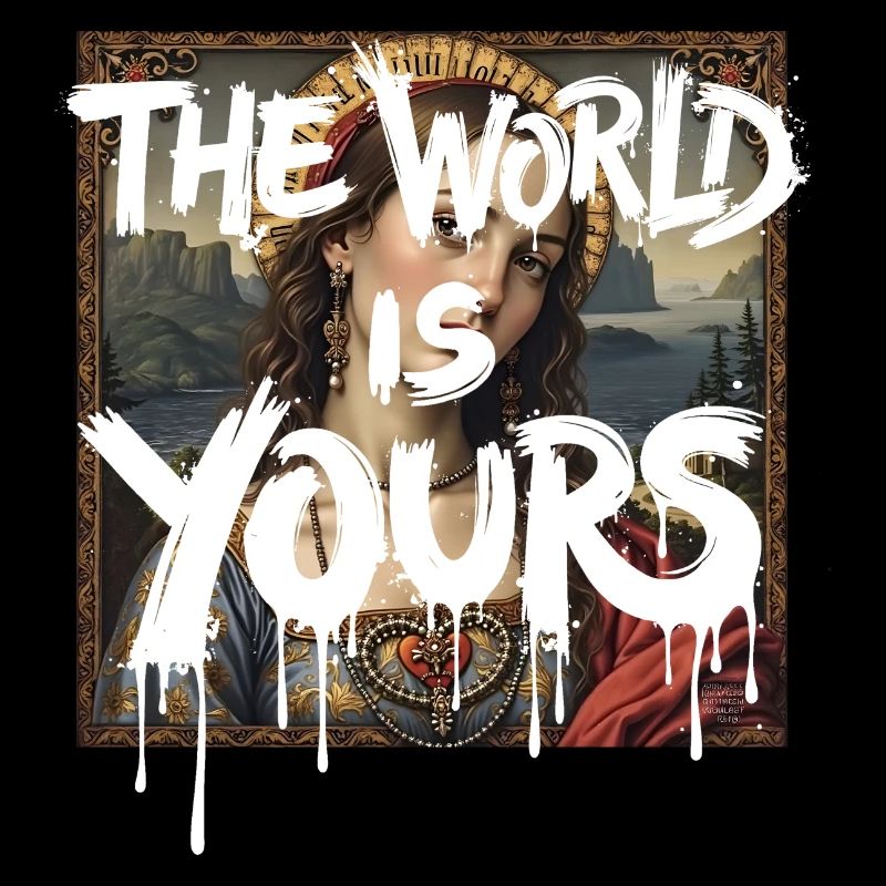 THE WORLD IS YOURS x ANTIKES GEMÄLDE