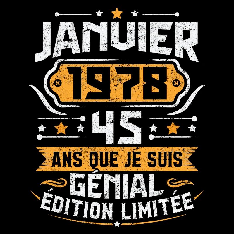 Rétro Cadeau D'anniversaire 45 Ans Janvier 1978