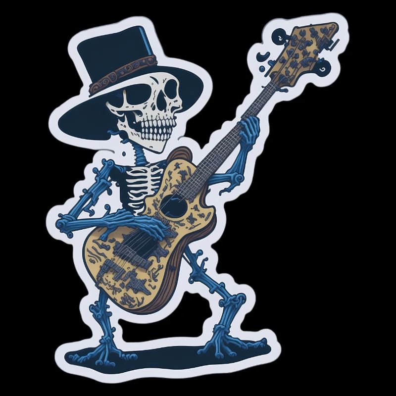 Cooles Skelett mit Gitarre Lustig