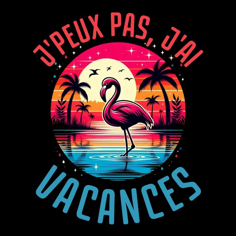 Flamant rose vacances d été