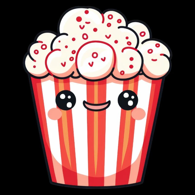 Style de dessin animé pop-corn