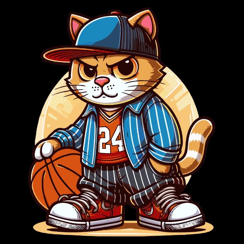 Chat forcé : Jouer au basket