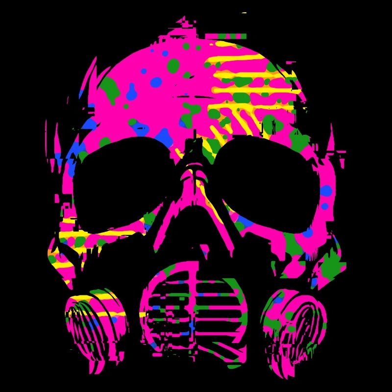Rainbow Pink Camo Gas Mask