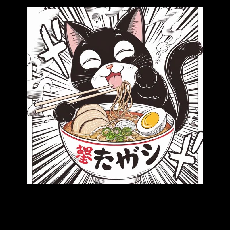 Cat Ramen Noodle Japanese