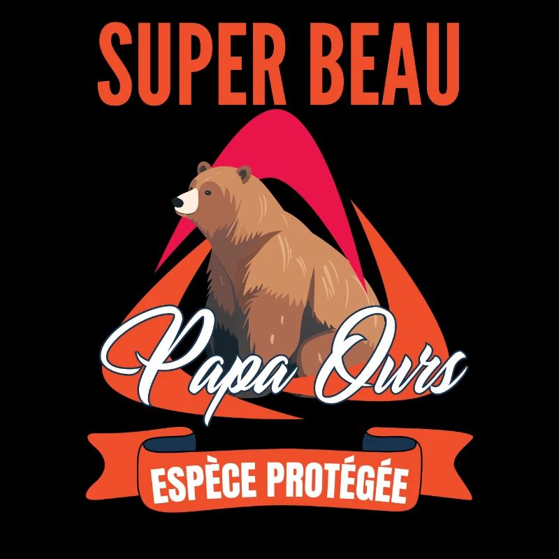 Super beau papa ours espèce protégée