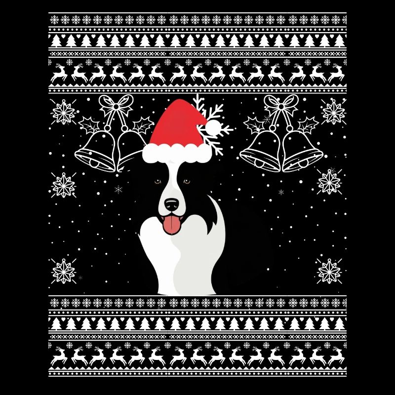 Border collie Noël chien doux