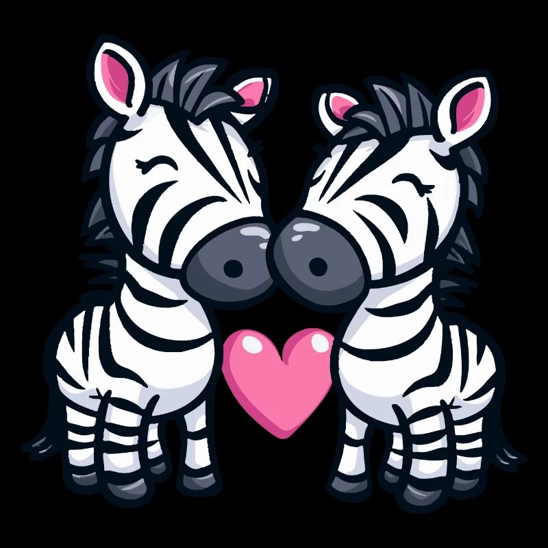 Zebra Paar Liebe Valentinstag