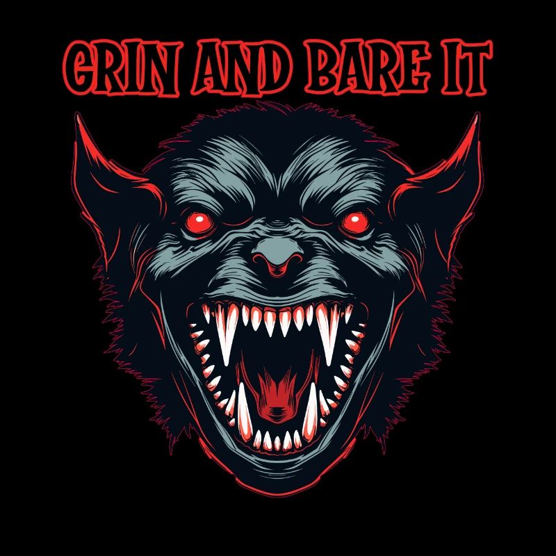 Demon head, Grin and bare it.