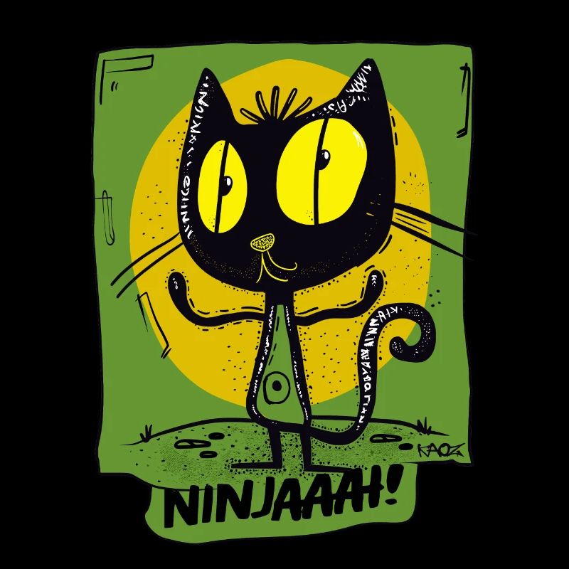 Cool Cartoon Ninja Cat Sweat à capuche