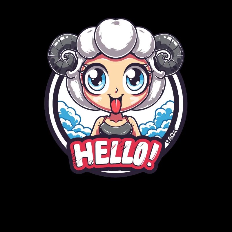 funny sheep says hello