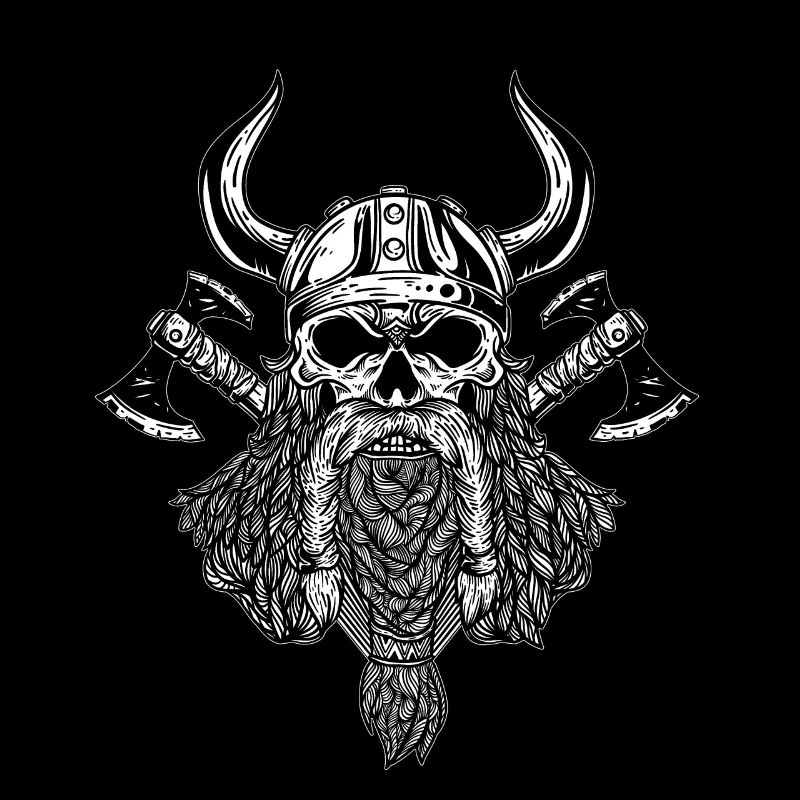 Conception de hache guerrière viking Valhalla tribus germaniques