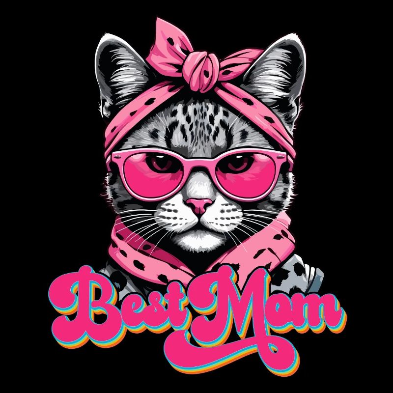 Beste Mom Niedliche Katzenmama Stil