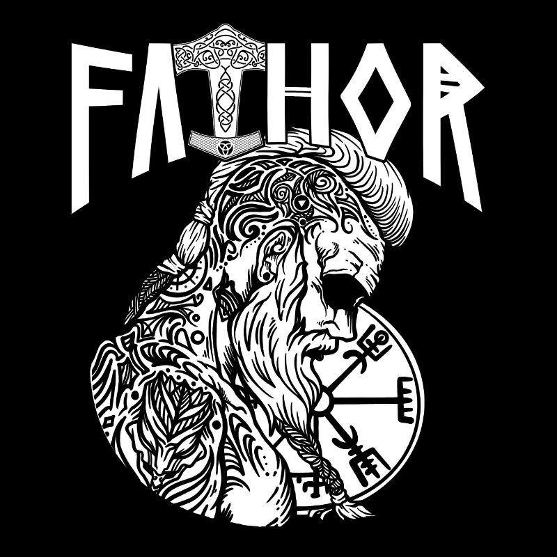 Stolzer Nordischer Wikinger Papa Vathor Vater