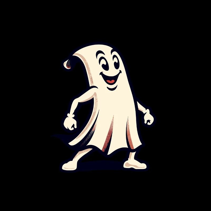 Drôle Vintage Ghost Style d’art rétro