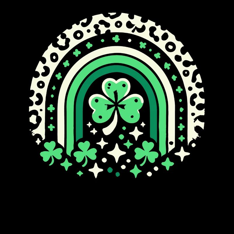 St. Patrick's Day Kleeblatt Regenbogen Glück