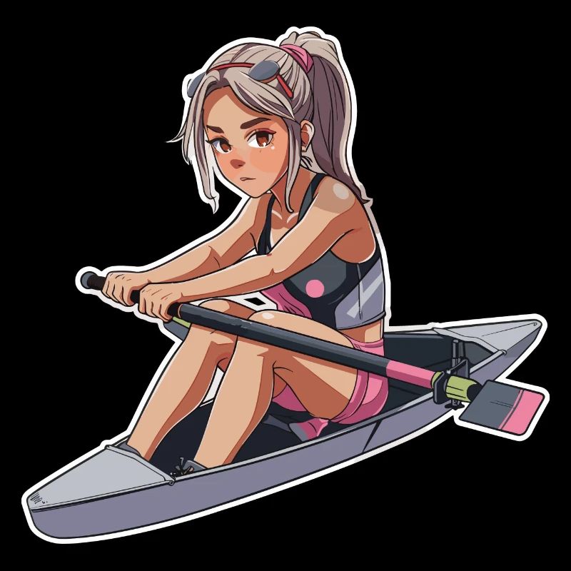 Ruderer Mädchen Grafik