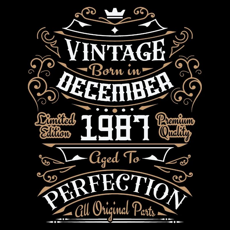 Vintage Dezember 1987, Retro Geburtstagsgeschenk