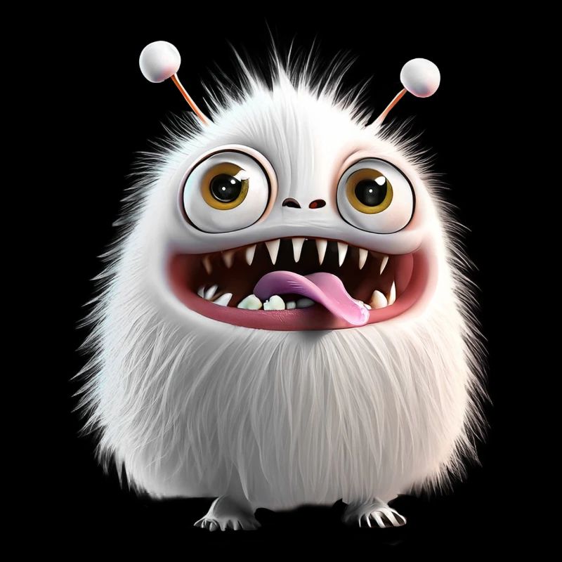 Joyeux Halloween mignon monstre langue de plaisir effrayant