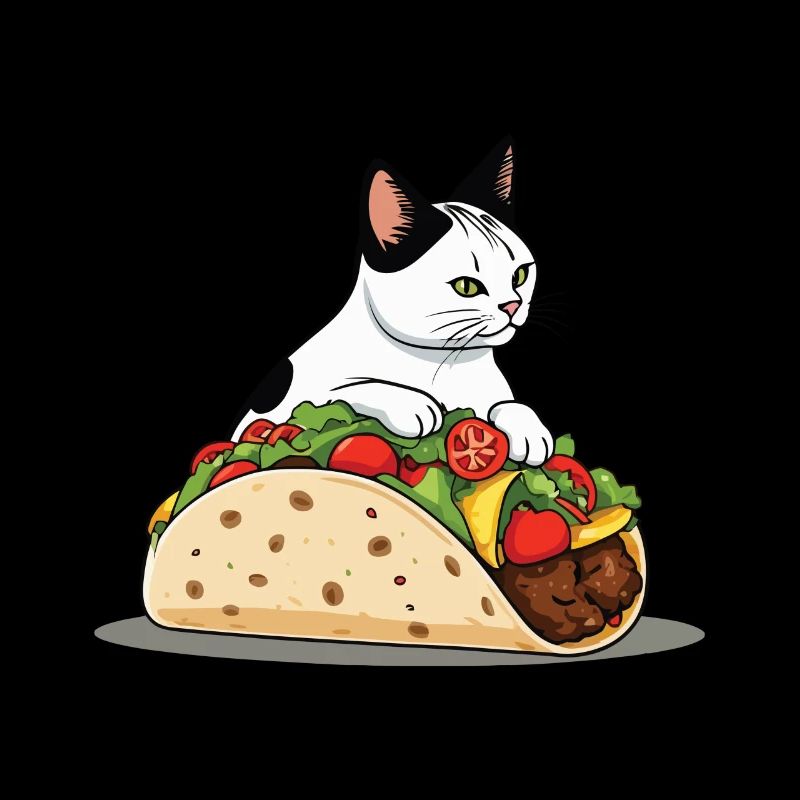 Taco Katze Cinco De Mayo Aesthetic Lustiges Essen