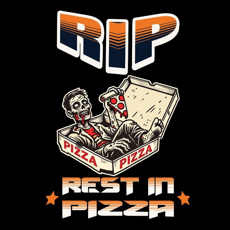 Spooky Funny Pizza Lover Zombie