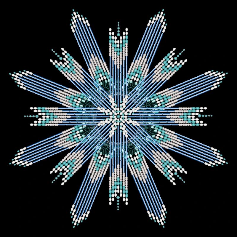 Ethno Star Jewelry Ornament Turquoise and Silver