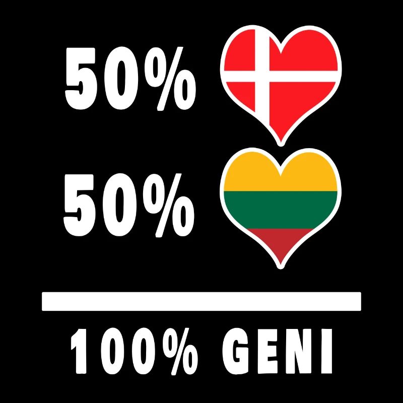 Lithuania and Denmark 100% genius flag